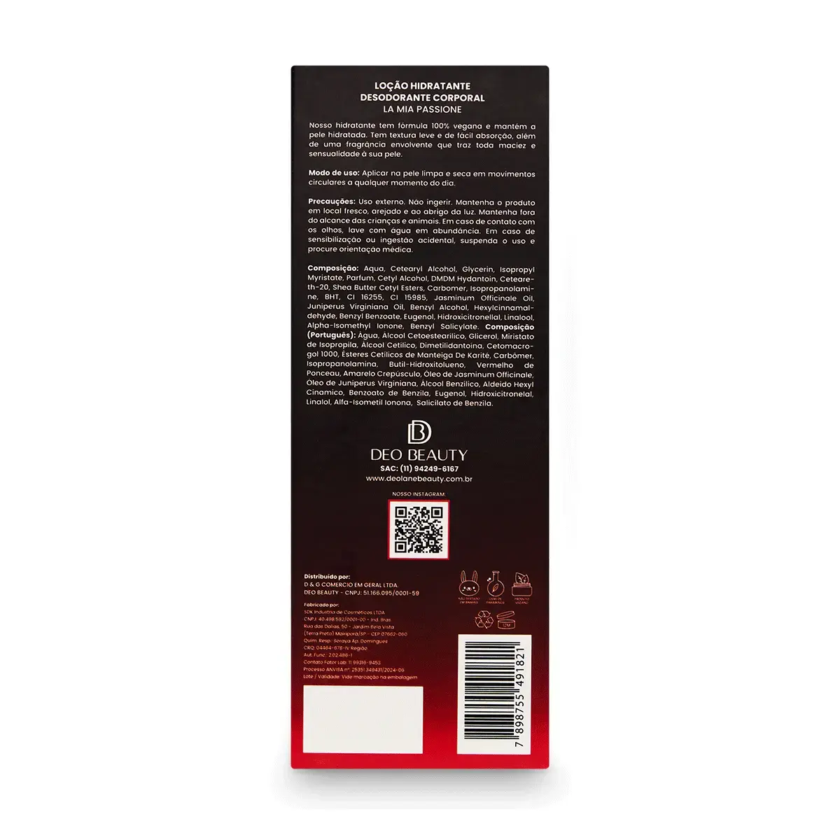 La mia passione (loção hidratante) 200ml