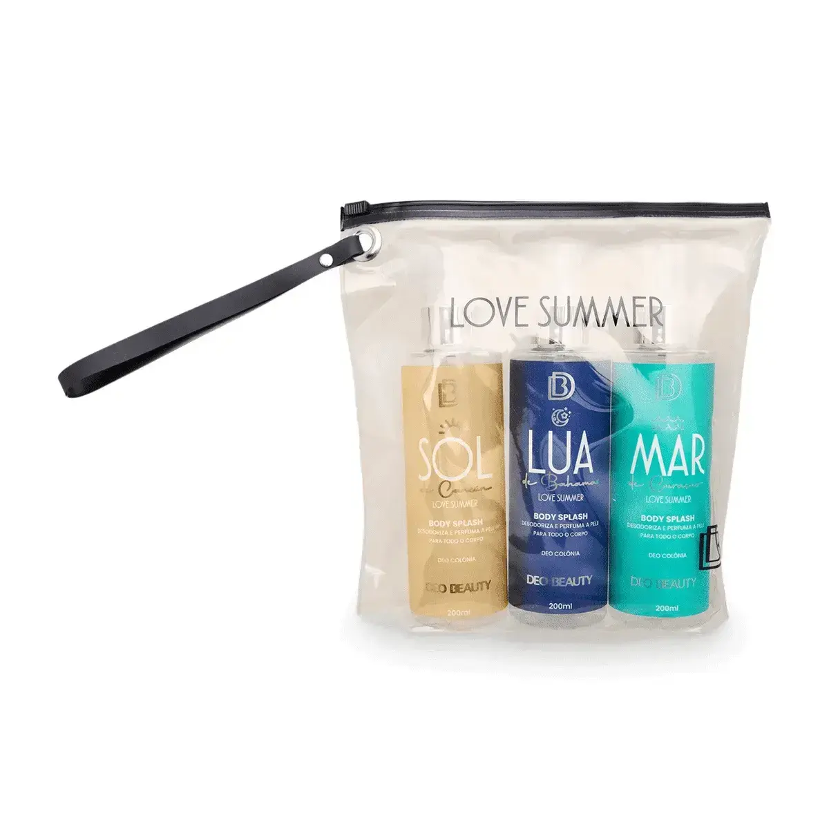 Kit love summer - 3 bodys splash + necessaire