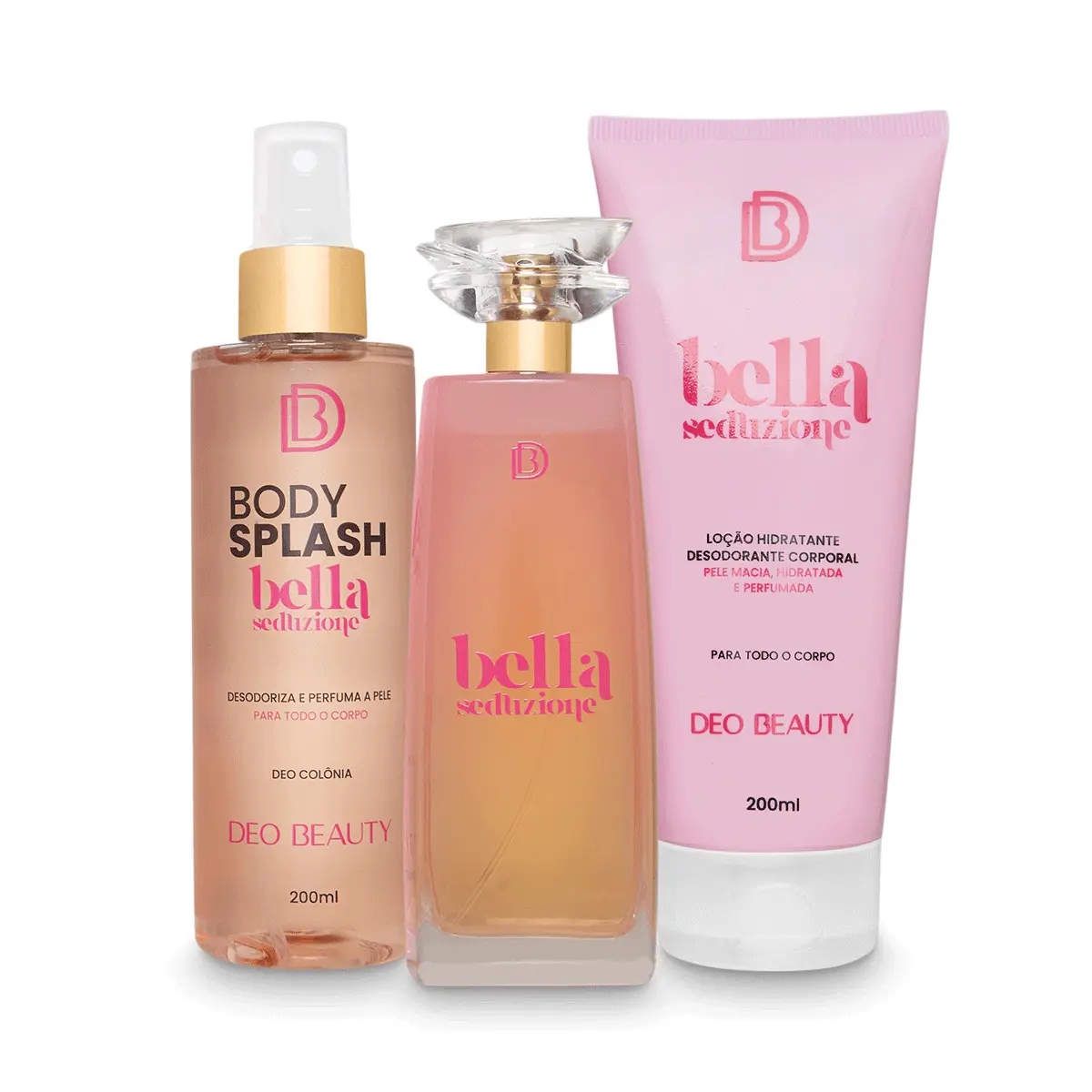 Kit completo bella seduzione - (perfume 100 ml + hidratante 200 ml + body splash 200 ml)