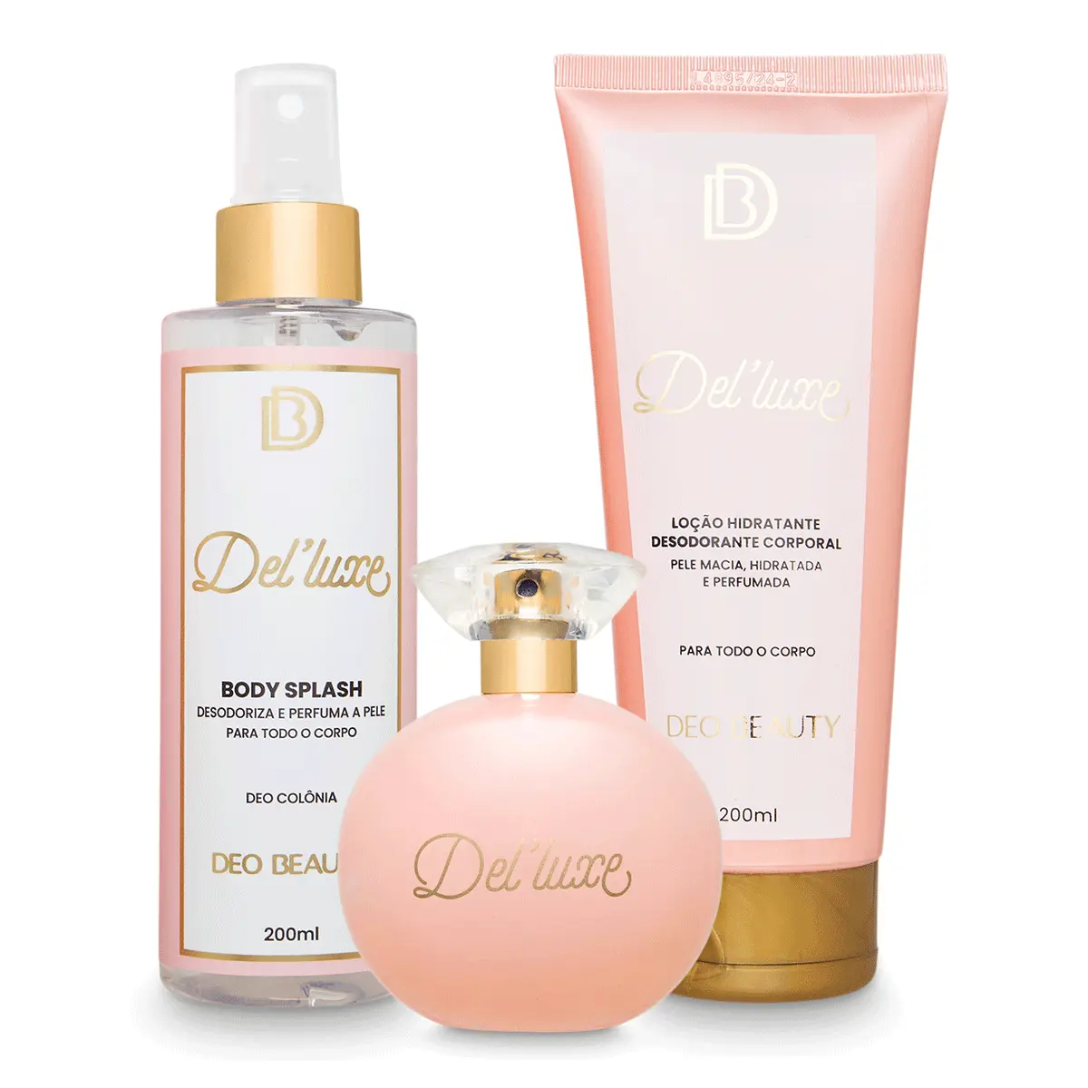 Kit completo del'luxe - (perfume 100 ml + hidratante 200 ml + body splash 200 ml)