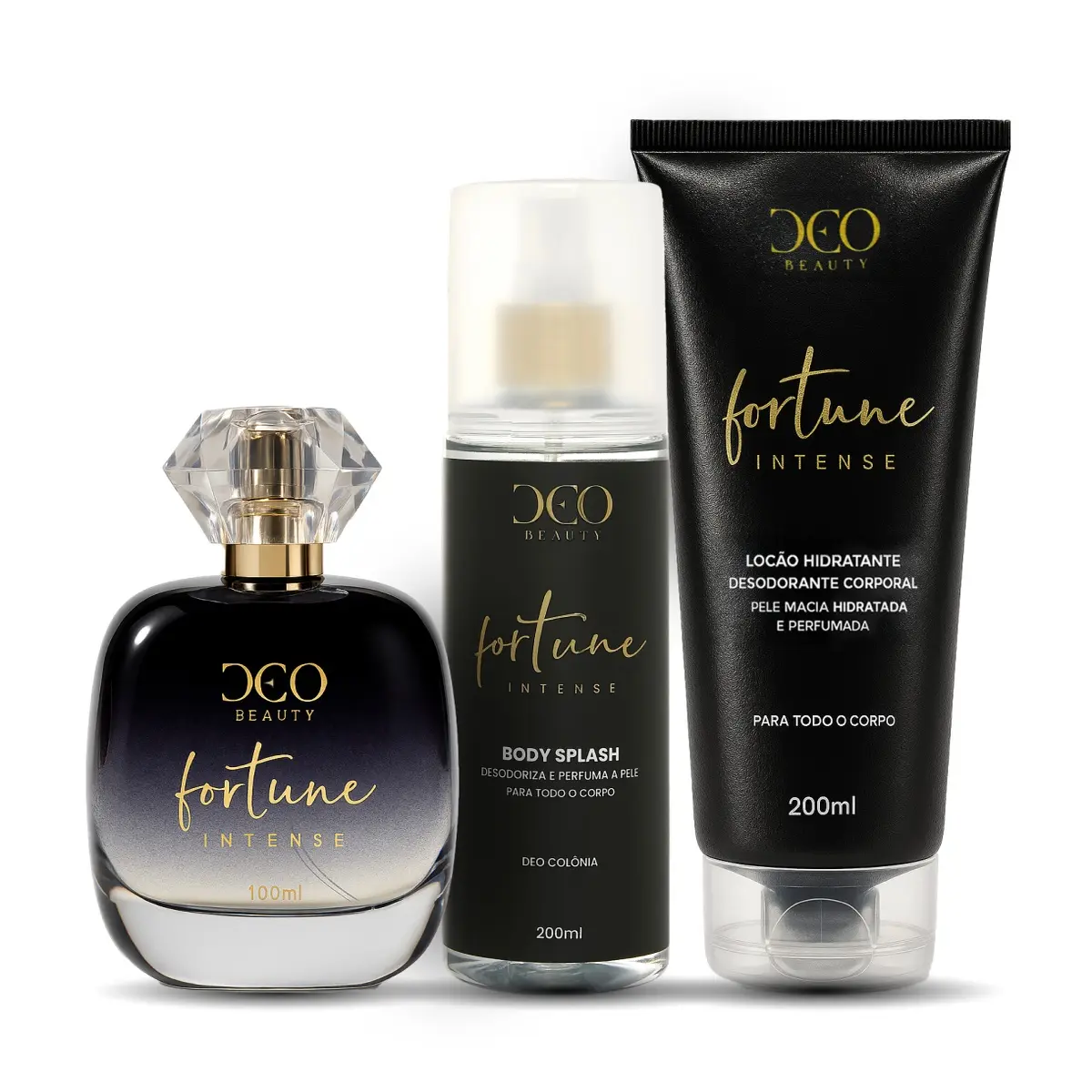 Kit completo fortune intense - (perfume 100 ml + hidratante 200 ml + body splash 200 ml)
