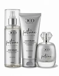 Kit completo fortune platinum - (perfume 100 ml + hidratante 200 ml + body splash 200 ml)