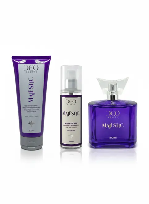 Kit completo majestic - (perfume 100 ml + hidratante 200 ml + body splash 200 ml)