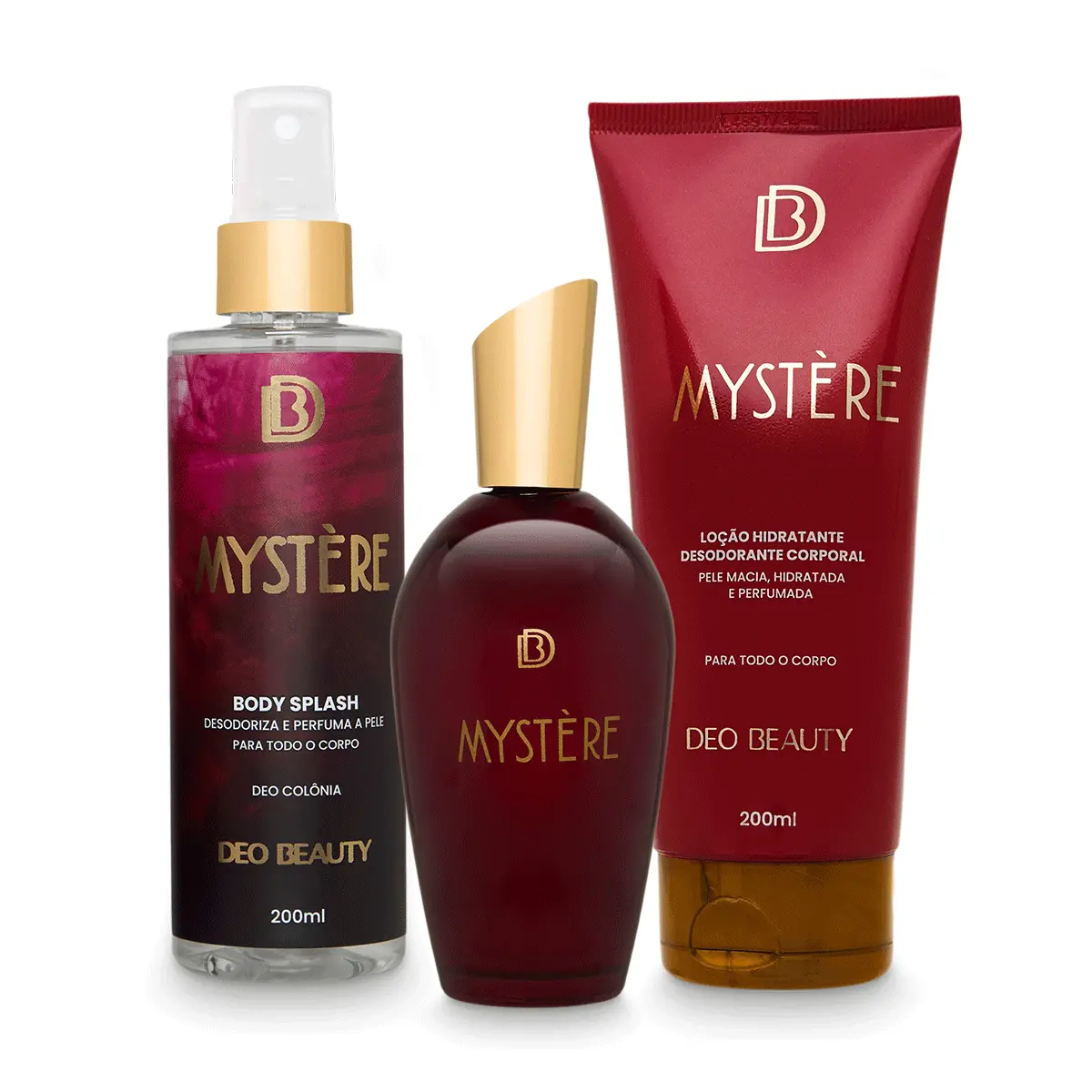 Kit completo mystère - (perfume 100 ml + hidratante 200 ml + body splash 200 ml)